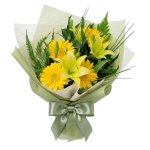Ramo de gerberas y lilium amarillo